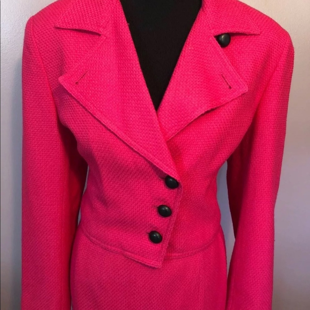 ORIGINAL VINTAGE CHRISTIAN DIOR SUIT Hot Pink 12